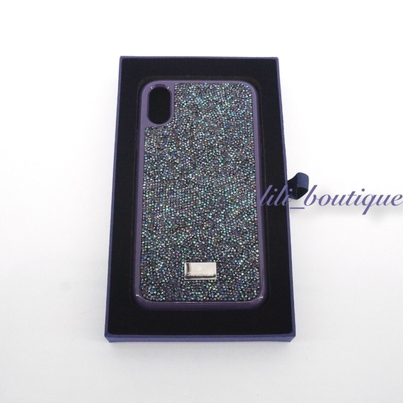 NIB New Swarovski 5478874 Glam Rock Smartphone Case Cover iPhone XR Purple Multi - Picture 1 of 10